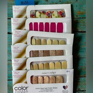 Color Street Lot Nail Strips Lot #22 Avant Garden Shape Shifter Strawberry Jelly